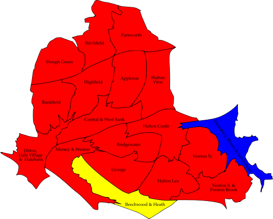 Map: Local Elections 2021 - Halton