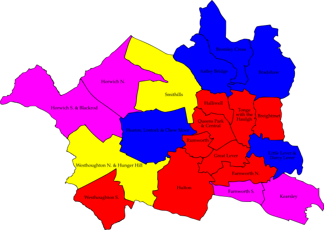 Map: Local Elections 2023 - Bolton